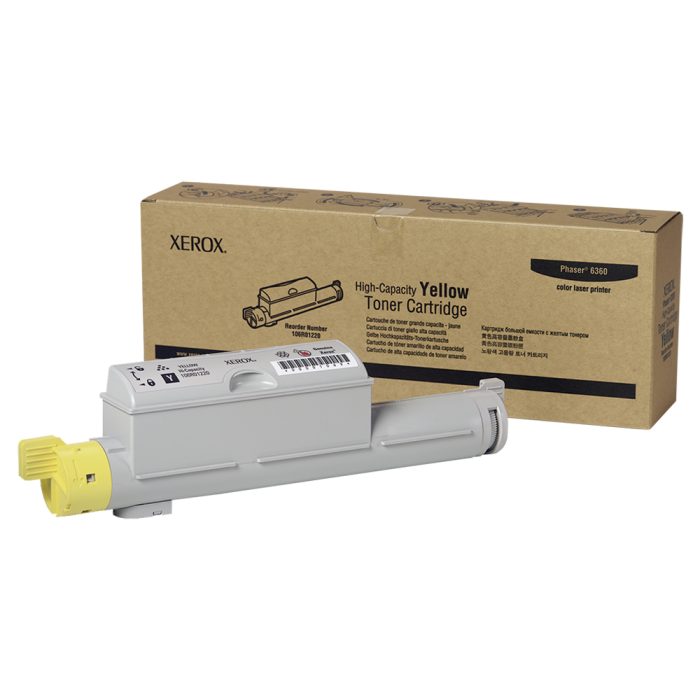 Cartucho de Toner de Alto Rendimento, até 12.000 páginas, Amarelo, para Xerox 6360, 106R01220 -  Xerox