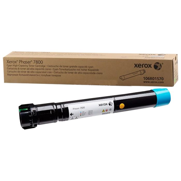 Cartucho de Toner de Alto Rendimento, até 17.200 páginas, Ciano, para Xerox 7800, 106r01570 - Xerox
