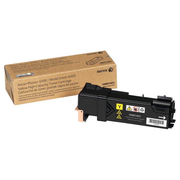 Cartucho de Toner de Alto Rendimento, até 2.500 páginas, Amarelo, para Xerox 6500, 106r01603 - Xerox