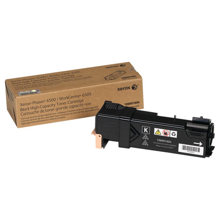 Cartucho de Toner de Alto Rendimento, até 3.000 páginas, para Xerox 6500, Preto, 106r01604 -  Xerox