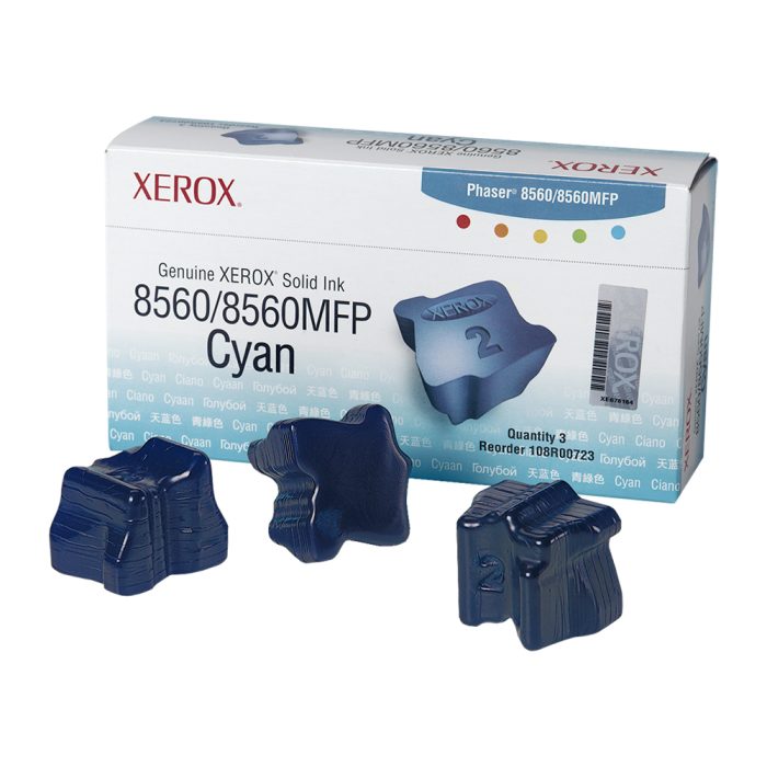Kit Bastão de Cera com 3 unidades, Azul, para Xerox 8560, 108r00764 - Xerox