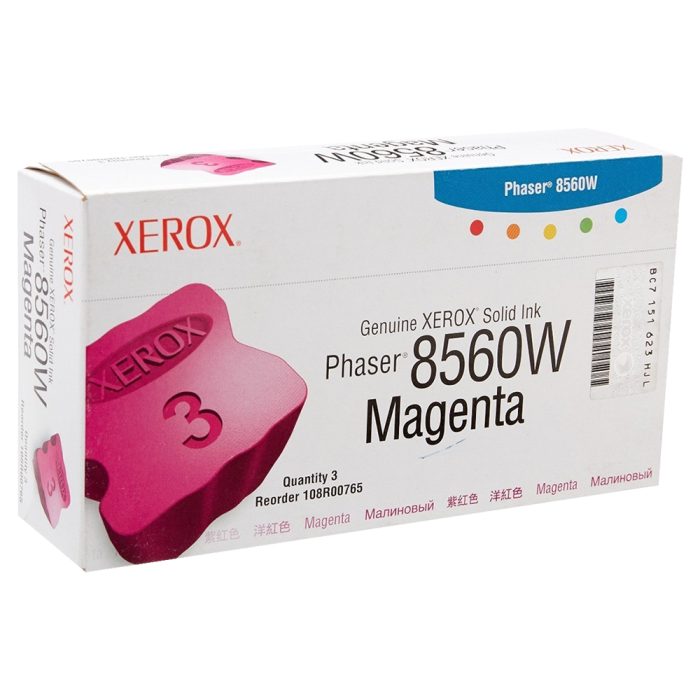 Kit Bastão de Cera com 3 unidades, Magenta, para Xerox 8560, 108R00765 - Xerox