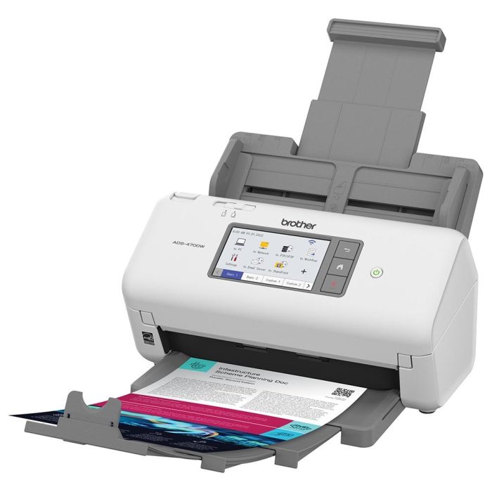 Scanner de Mesa A4, 40ppm, USB 3.0, Ethernet, Wi-Fi, ADS4700W - Brother