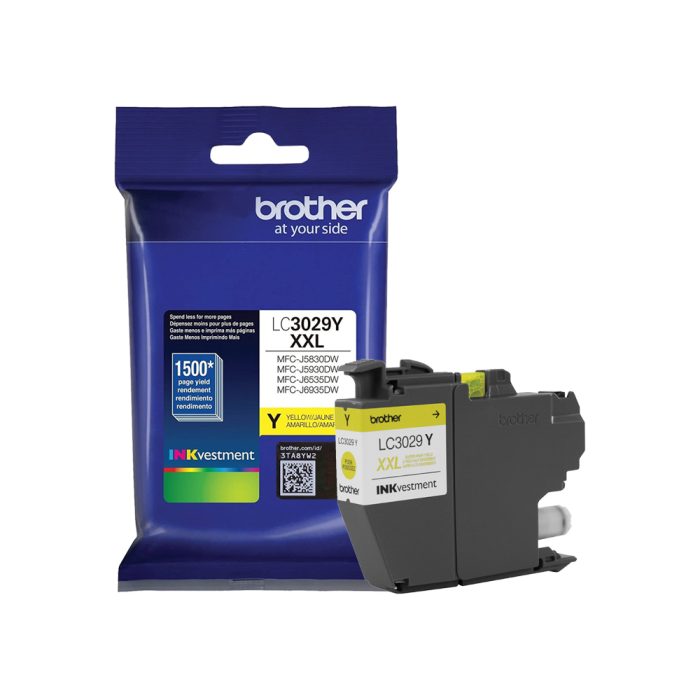 Cartucho Tinta de Alto Rendimento, até 1.500 páginas, para Brother MFC-J6935DW, Amarelo, LC3029Y - Brother