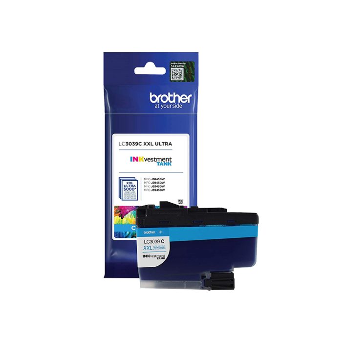 Cartucho de Tinta de Alto Rendimento, até 5.000 páginas, Ciano, para Brother MFCJ6545DW, LC3039C - Brother