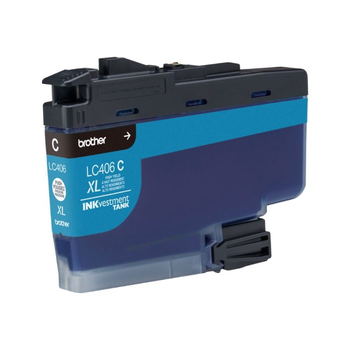 Cartucho de Tinta de Alto Rendimento, até 5.000 páginas, Ciano, para MFCJ6955DW, LC406XLC - Brother