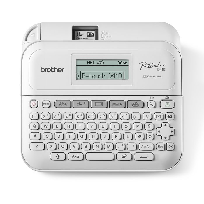Rotulador Eletrônico Portátil  Cortador Manual PTD410 - Brother