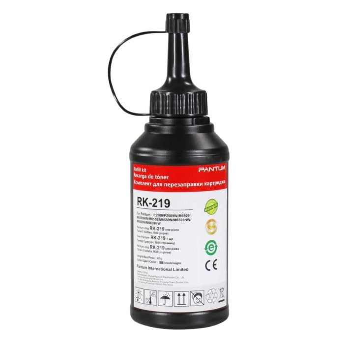 Refil de Toner de Alto Rendimento, até 1.600 páginas, Preto, P2509W, RK219 - Pantum