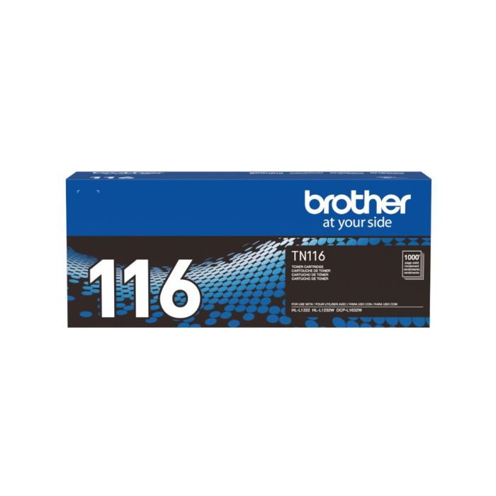 Cartucho de Toner de Alto Rendimento, até 1.000 páginas, Preto, TN116BR - Brother