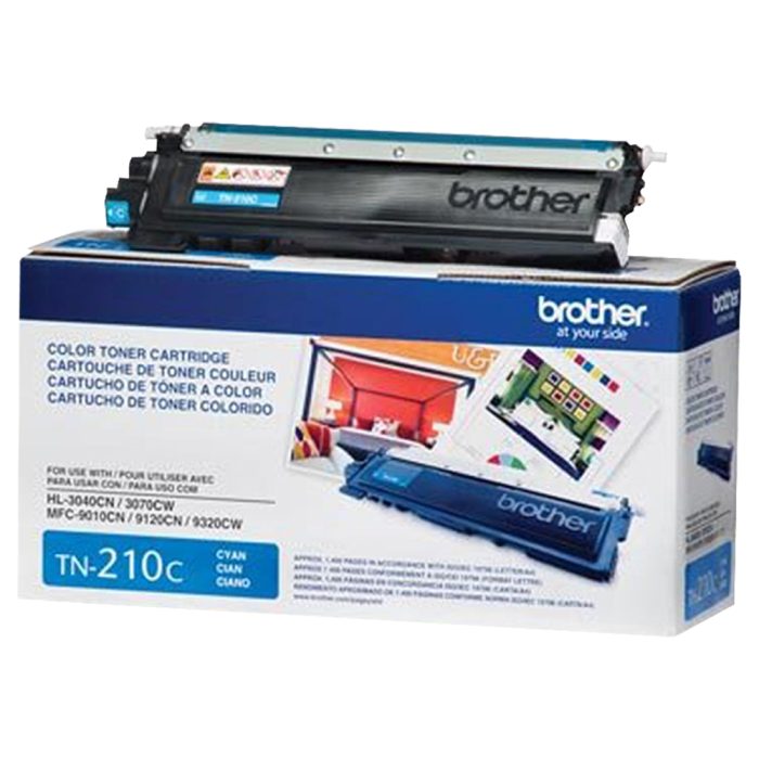 Cartucho de Toner de Alto Rendimento, até 1.400 páginas, Ciano, TN210C - Brother