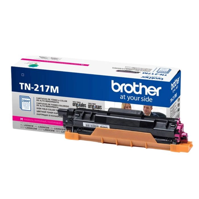 Cartucho de Toner de Alto Rendimento, até 2.300 páginas, Magenta, TN217MBR - Brother