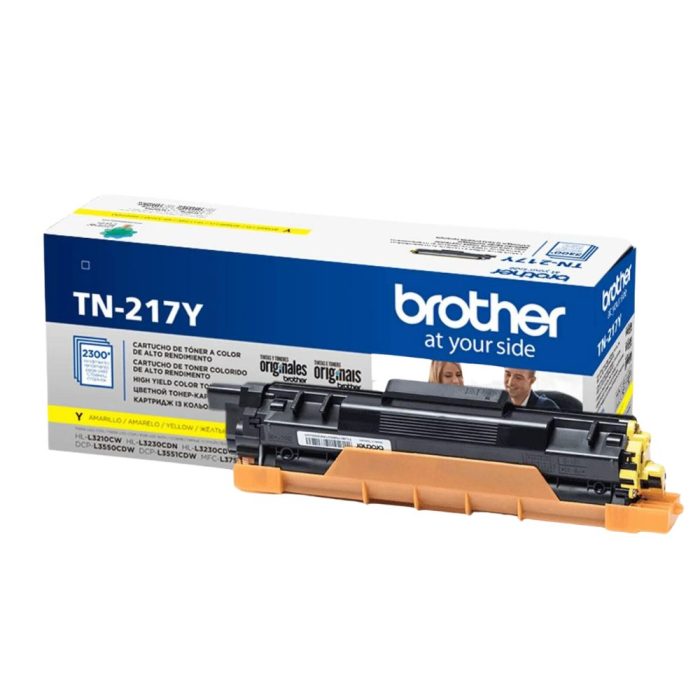 Cartucho de Toner de Alto Rendimento, até 2.300 páginas, Amarelo, TN217YBR - Brother