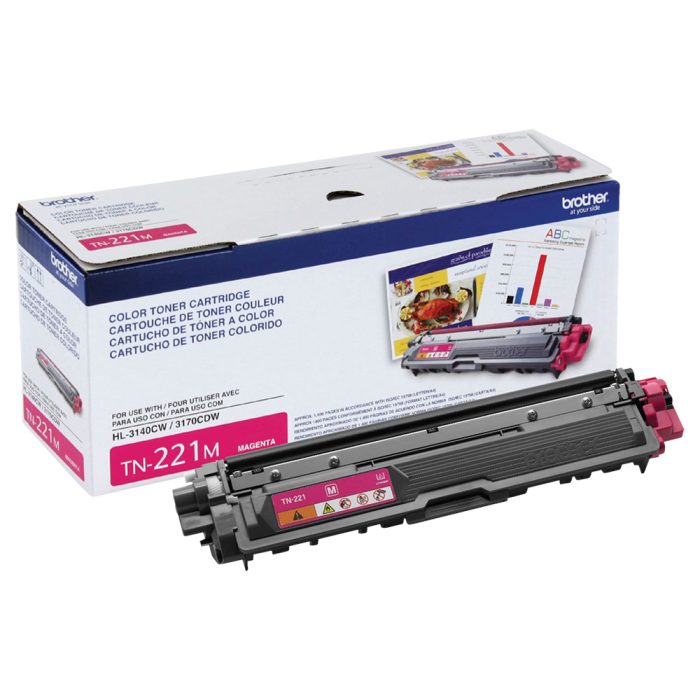 Cartucho de Toner de Alto Rendimento, até 2.300 páginas, Magenta, TN221M - Brother