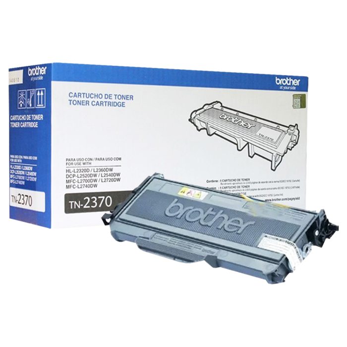 Cartucho de Toner de Alto Rendimento, até 1.200 páginas, Preto, TN2370BR - Brother