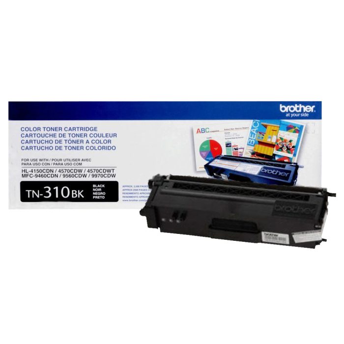 Cartucho de Toner de Alto Rendimento, até 2.500 páginas, Preto, TN310BK - Brother