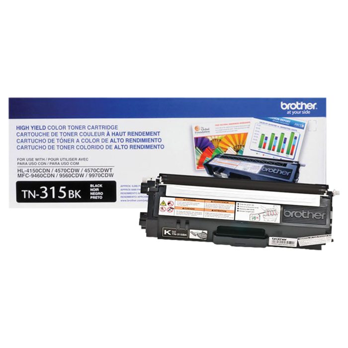 Cartucho de Toner de Alto Rendimento, até 6.000 páginas, Preto, TN315BK - Brother