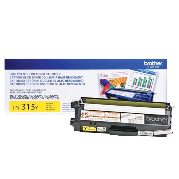 Cartucho de Toner de Alto Rendimento, até 3.500 páginas, Amarelo, TN315Y - Brother
