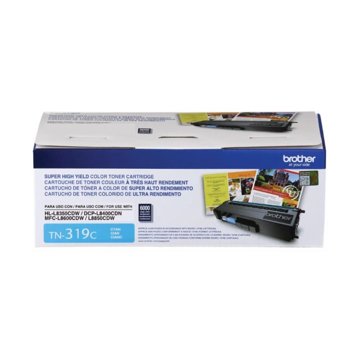 Cartucho de Toner de Alto Rendimento, até 6.000 páginas, Ciano, TN319C - Brother