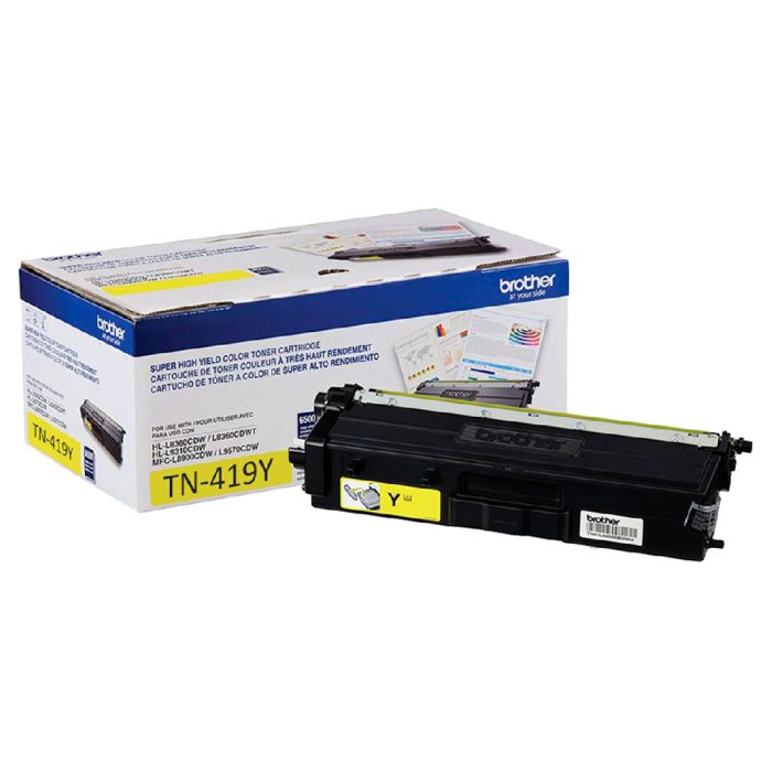 Cartucho de Toner de Alto Rendimento, até 1.500 páginas, Amarelo, TN419Y - Brother