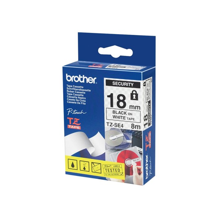 Fita Rotuladora Eletrônico, 18mm, Braco, Escrita Preta, TZESE4 - Brother